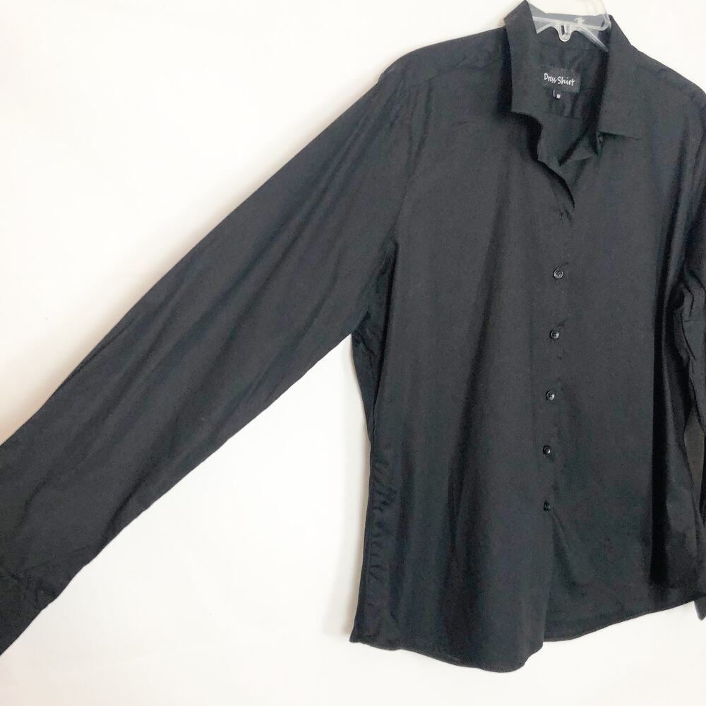 Women's Button Front Black Dress Shirt Size 18 Office Workwear Casual - Picture 5 of 10